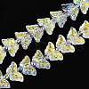 Transparency Electroplate Glass Beads Strands GLAA-T023-39A-01-1