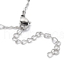 304 Stainless Steel Wave Bar Link Chain Necklaces NJEW-K249-13P-3