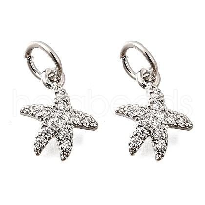 Brass Micro Pave Cubic Zirconia Pendants KK-K300-11P-1
