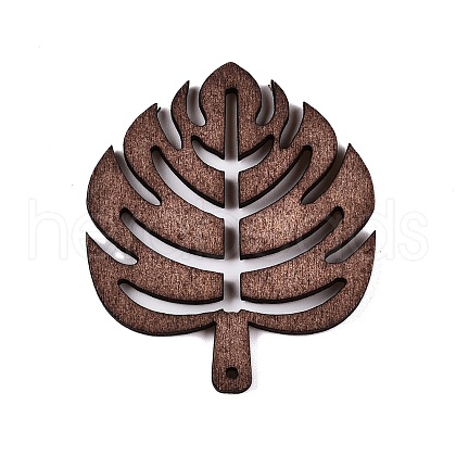 Natural Poplar Wood Pendants WOOD-N016-28B-1
