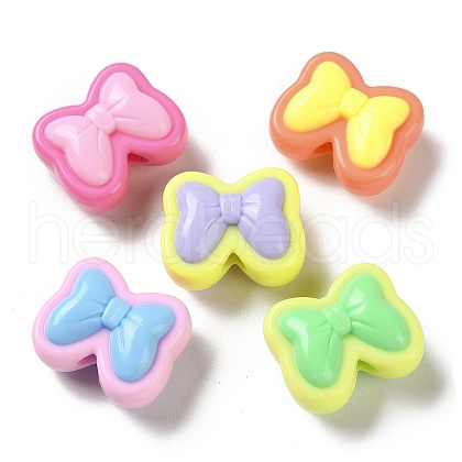 Two Tone Opaque Acrylic Beads X-SACR-I005-08E-1
