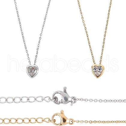 Unicraftale 304 Stainless Steel Pendant Necklaces NJEW-UN0001-02-1