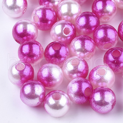 Acrylic Imitation Pearl Beads MACR-N001-01E-1