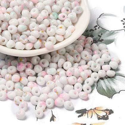 Baking Paint Glass Seed Beads SEED-F006-01A-14-1