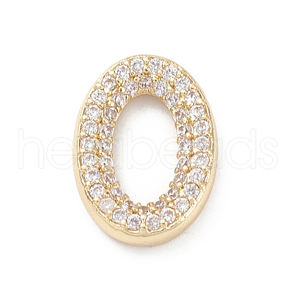 Rack Plating Brass Micro Pave Clear Cubic Zirconia Linking Rings KK-L155-58G-1