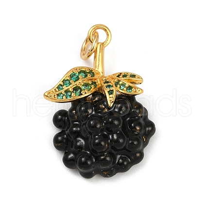 Brass Enamel Pendants KK-K405-01C-G-1