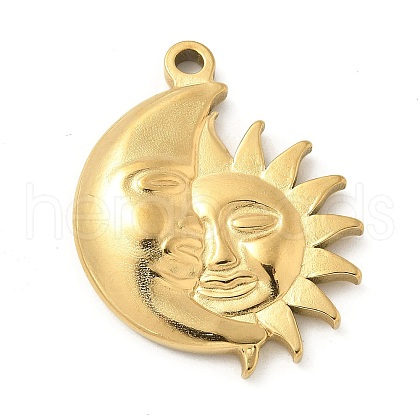 304 Stainless Steel Pendants STAS-I322-06G-02-1