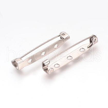 304 Stainless Steel Pin Brooch Back Bar Findings STAS-Q184-03-1