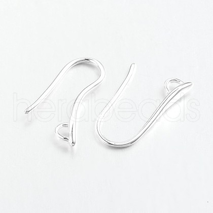 Brass Earring Hooks for Earring Designs KK-M142-02S-RS-1