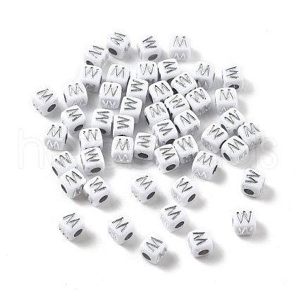 Opaque Acrylic Beads OACR-D282-06W-1