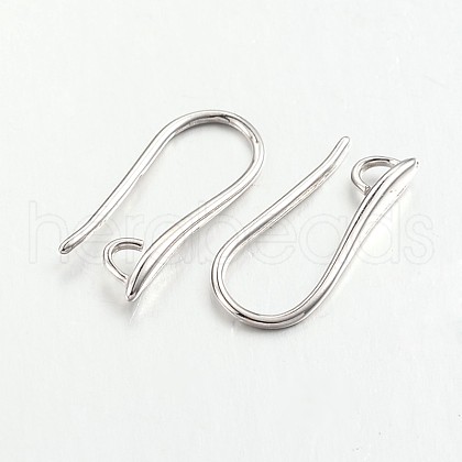 Brass Earring Hooks for Earring Designs X-KK-M142-02P-NR-1