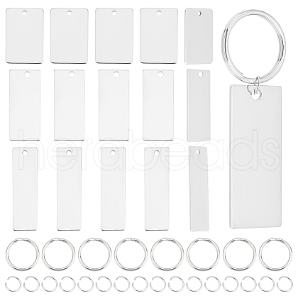 Unicraftale DIY Stamping Blank Tag Keychain Making Kit STAS-UN0039-58-1