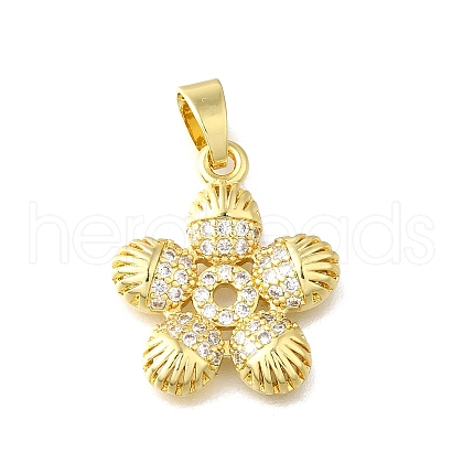 Brass Micro Pave Cubic Zirconia Pendants KK-Z102-15G-1