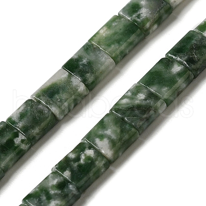 Natural Green Spot Jasper Beads Strands G-F762-A21-01-1