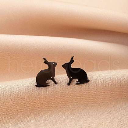 Stainless Steel Small Animal Stud Earrings for Women PW-WG87B69-08-1