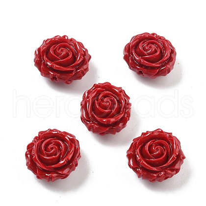 Synthetic Coral Carved Beads CORA-U003-01B-05-1