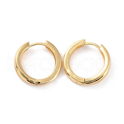 Small Clear Cubic Zirconia Hoop Earring for Women EJEW-C002-03G-RS-1