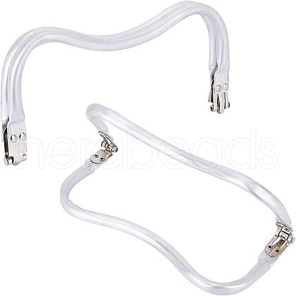 CHGCRAFT 2Pcs Aluminum & Iron Purse Frames DIY-CA0003-24-1
