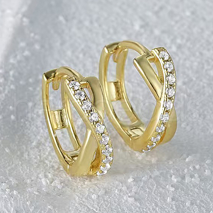 Elegant S925 Sterling Silver 8-shaped Hoop Earrings XK8760-1-1