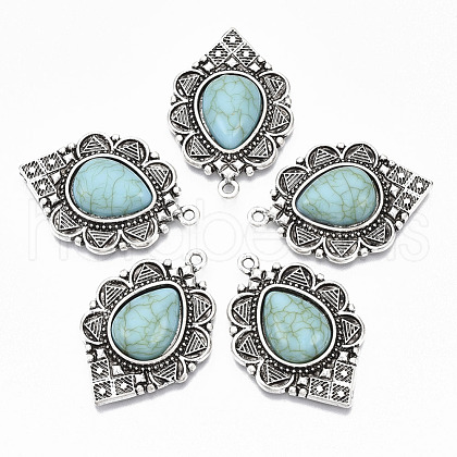 Tibetan Style Alloy Pendants PALLOY-R113-001-RS-1