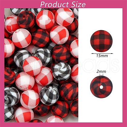 WEWAYSMILE 45Pcs 3 Styles 15mm Silicone Round Beads Making Kit JX488A-1