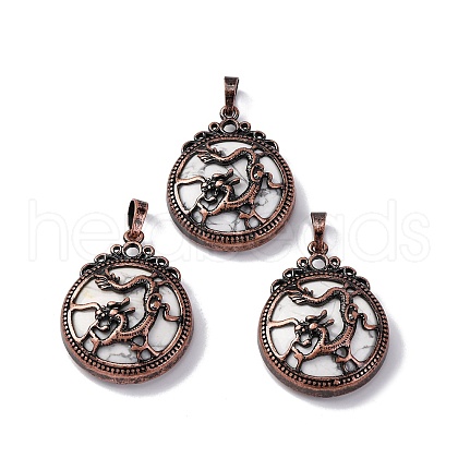 Synthetic Howlite Pendants G-A241-02R-04-1