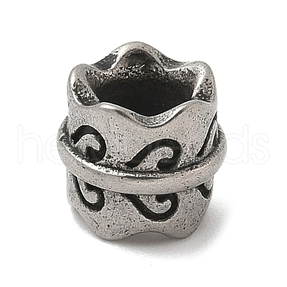 304 Stainless Steel European Beads STAS-S183-10AS-1