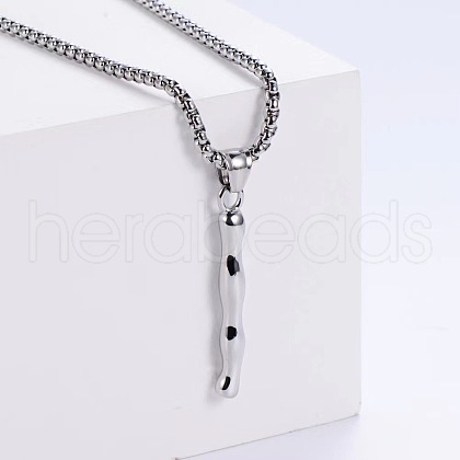 3Pcs Stainless Steel Textured Letter Pendants LW4134-9-1