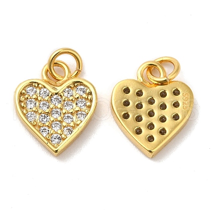 925 Sterling Silver Micro Pave Cubic Zirconia Charms STER-I010-41G-1