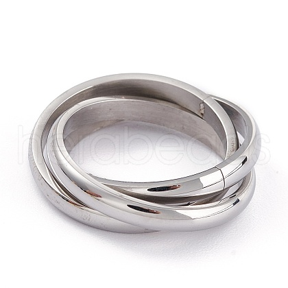 Tarnish Resistant Unisex 304 Stainless Steel Finger Rings RJEW-K233-06B-P-1