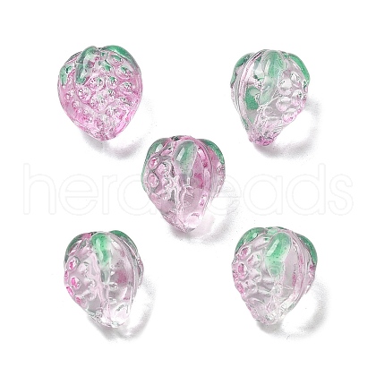 Handmade Lampwork Enamel Beads Strawberry LAMP-V001-05A-1
