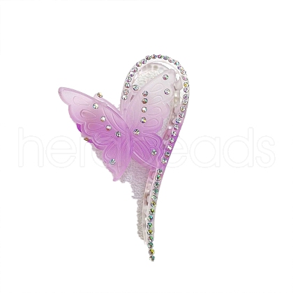 Resin with Rhinestone Claw Hair Clips PW-WG239EE-02-1