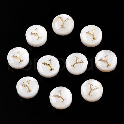 Natural Freshwater Shell Beads SHEL-N036-01Y-1
