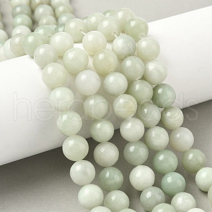 Natural Xiuyan Jade Beads Strands G-Z085-A01-10mm-1