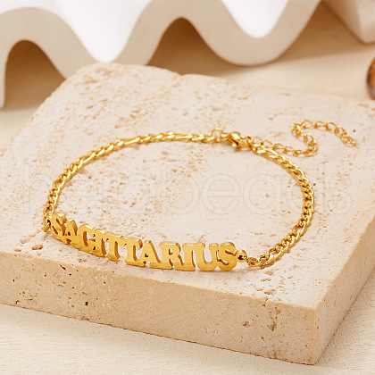 12 Constellations 304 Stainless Steel Link Bracelets WG30A6D-11-1