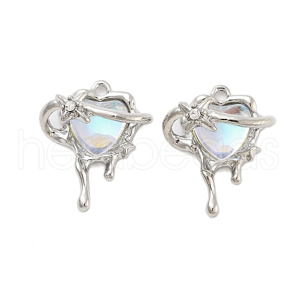 Rack Plating Alloy Glass Pendants FIND-Z054-03P-1
