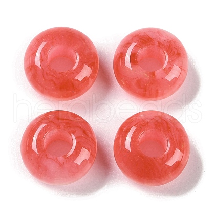 Two Tone Resin European Beads RESI-F055-09F-1
