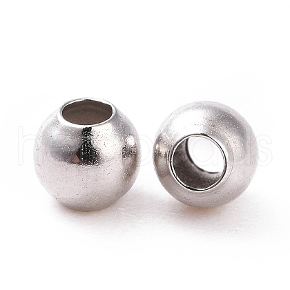 Rhodium Plated 925 Sterling Silver Spacer Beads STER-L063-01P-1