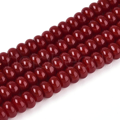 Opaque Spray Painted Glass Beads GLAA-ZX008-4mm-18O-1