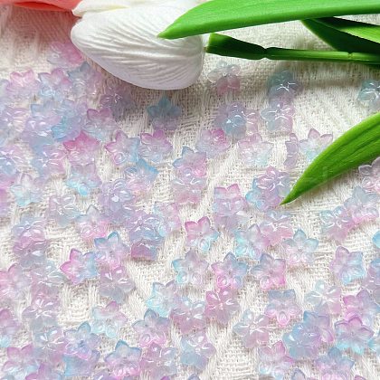 30Pcs Handmade Transparent Lampwork Beads PW-WG3E638-01-1