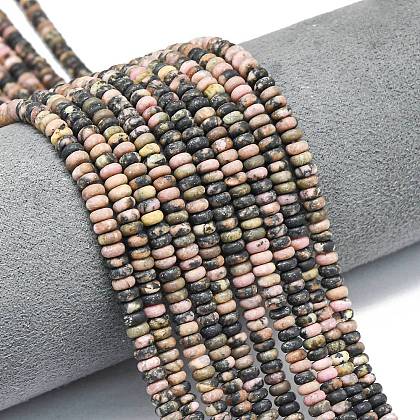 Natural Rhodonite Beads Strands G-P575-A39-4x2mm-1