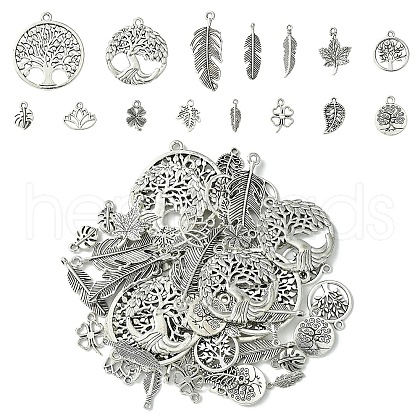 60pcs 15 Styles Tibetan Style Alloy Charms FIND-YW0005-01-1