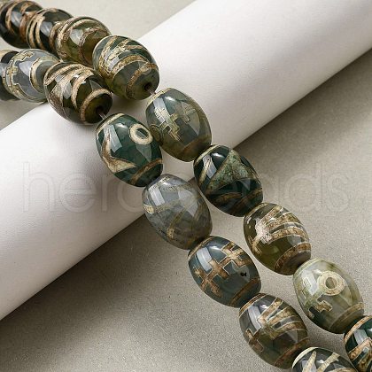 Tibetan Style dZi Beads Strands G-S389-A01-1