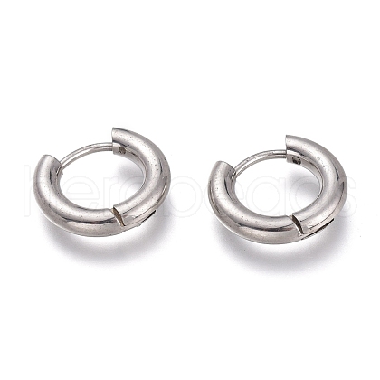 Tarnish Resistant 201 Stainless Steel Huggie Hoop Earrings EJEW-O095-05-01-1