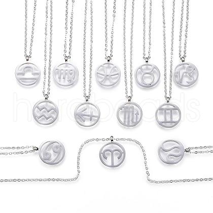 Tarnish Resistant 304 Stainless Steel Pendant Necklaces NJEW-N0074-23P-1