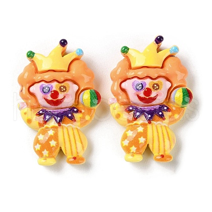 Funny Opaque Resin Cabochons RESI-Z010-01E-1