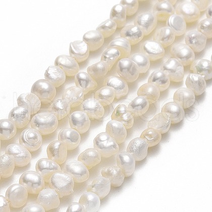 Natural Cultured Freshwater Pearl Beads Strands PEAR-A005-05E-01-1