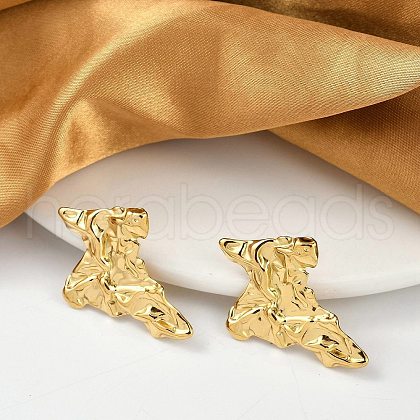 304 Stainless Steel Stud Earrings For Women EJEW-B113-01G-02-1