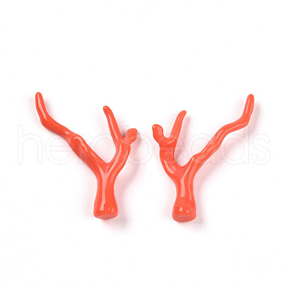 Opaque Acrylic Imitation Coral Beads Strands SACR-P033-02A-08-1