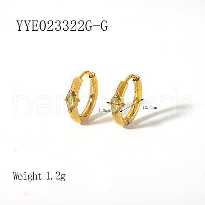 Elegant Stainless Steel Hoop Earrings QA3505-1-1